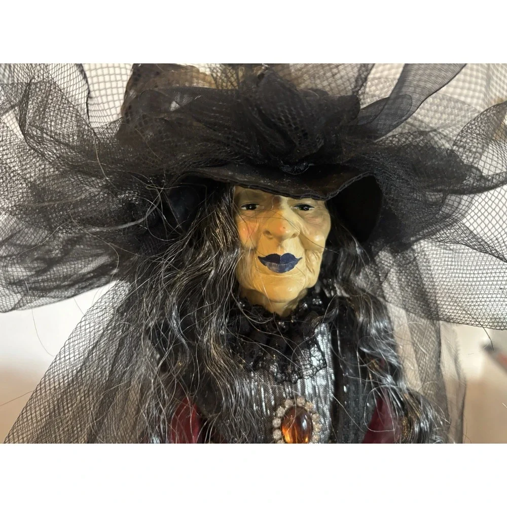 Vtg Halloween Wicked Witch Figurine Doll Decoration 23